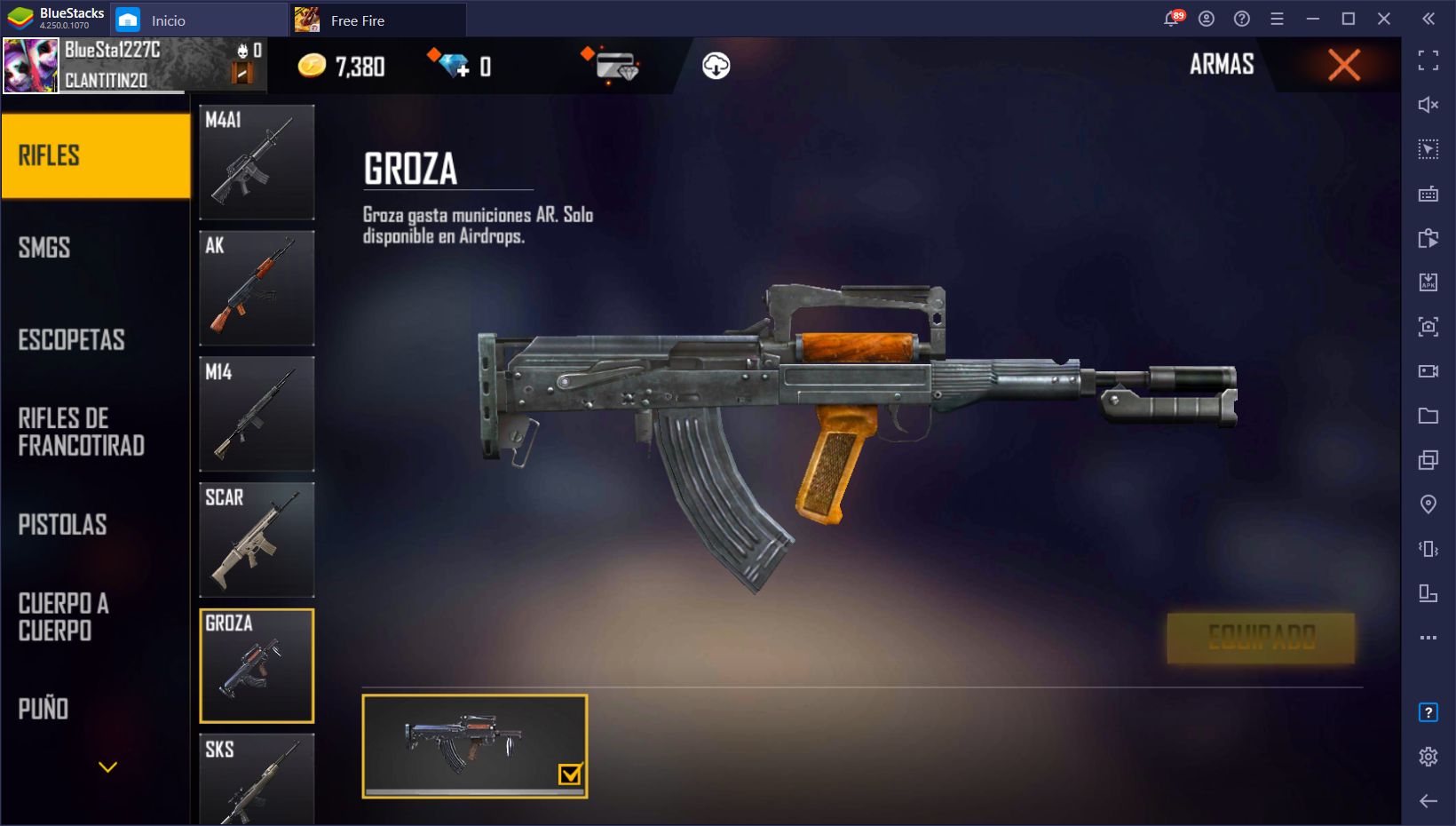 Free Fire Best Weapons 2021 ES 1