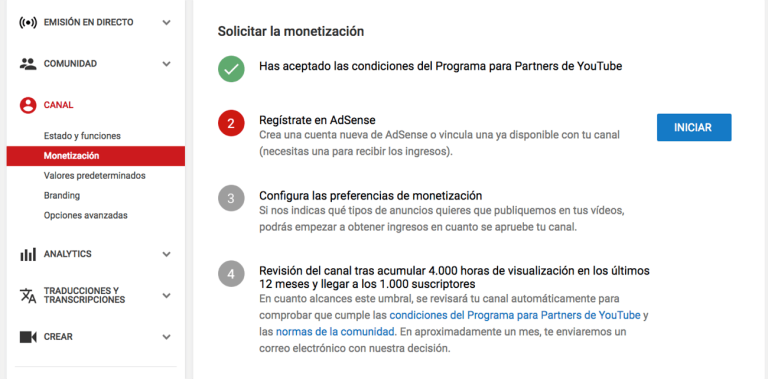 14 que es adsense pasos para solicitar monetizacion en youtube