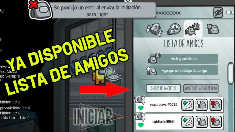 Como saber si tus amigos estan conectados en Among Us