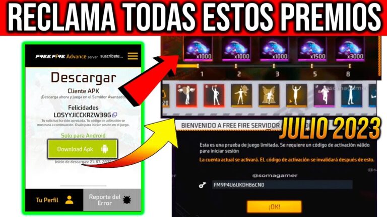 Free Fire servidor avanzado registrarse