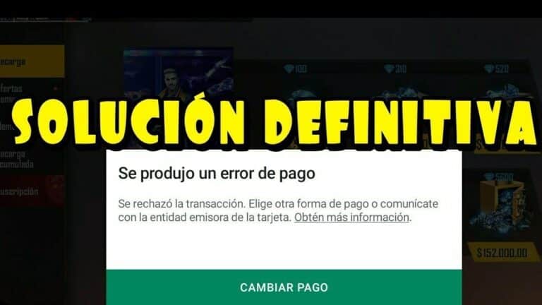 Por que me pone error de tarjeta en Free Fire
