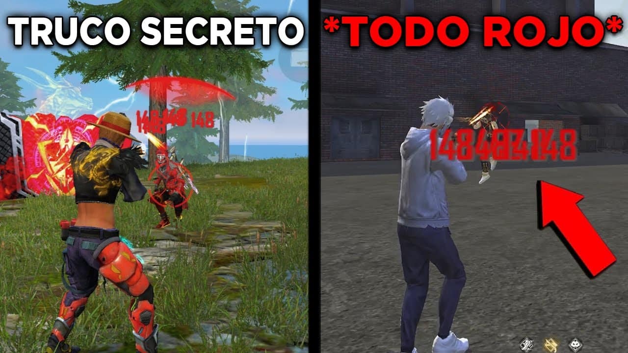 domina free fire secretos para dar puro rojo en el juego