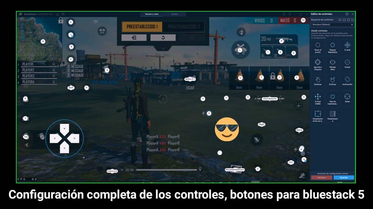 guia paso a paso como configurar los controles de free fire en pc con bluestacks